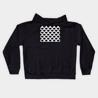 Abstract Triangles pattern - black and white. Kids Hoodie